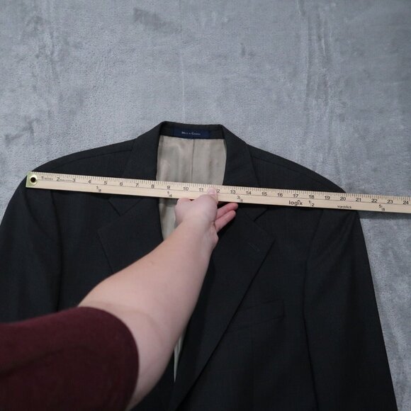 Chaps Ralph Lauren Blazer Mens 42S Gray Plaid 100% Wool Sports Coat Business - Picture 11 of 16